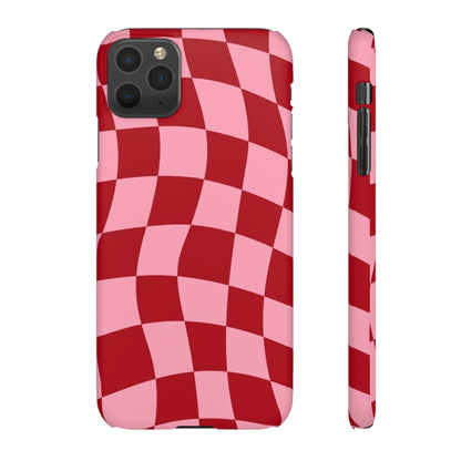 Twist & Check Red Snap iPhone Cases - SmartHomeGoodies