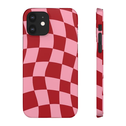 Twist & Check Red Snap iPhone Cases - SmartHomeGoodies