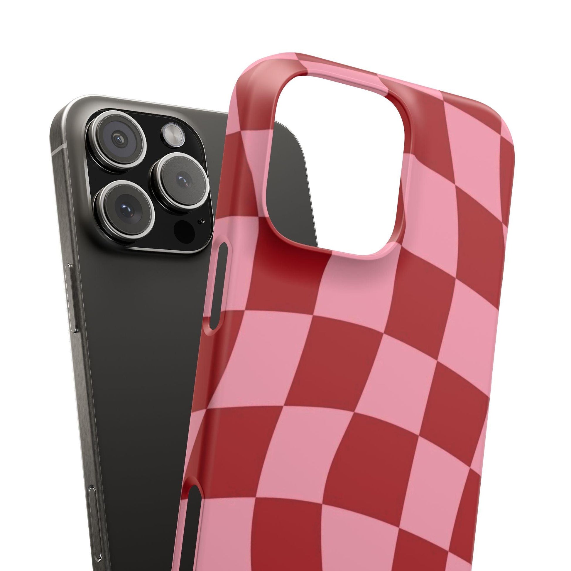 Twist & Check Red Snap iPhone Cases - SmartHomeGoodies