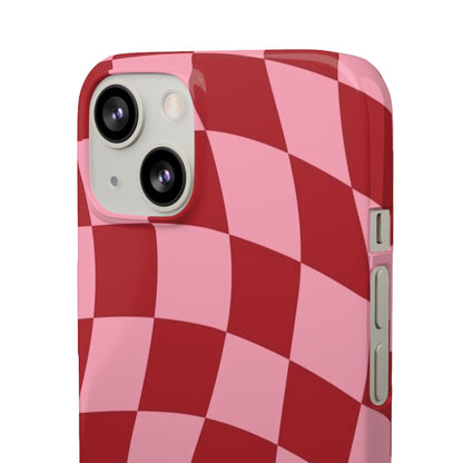 Twist & Check Red Snap iPhone Cases - SmartHomeGoodies