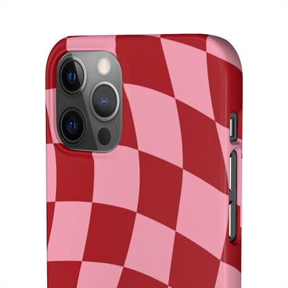 Twist & Check Red Snap iPhone Cases - SmartHomeGoodies