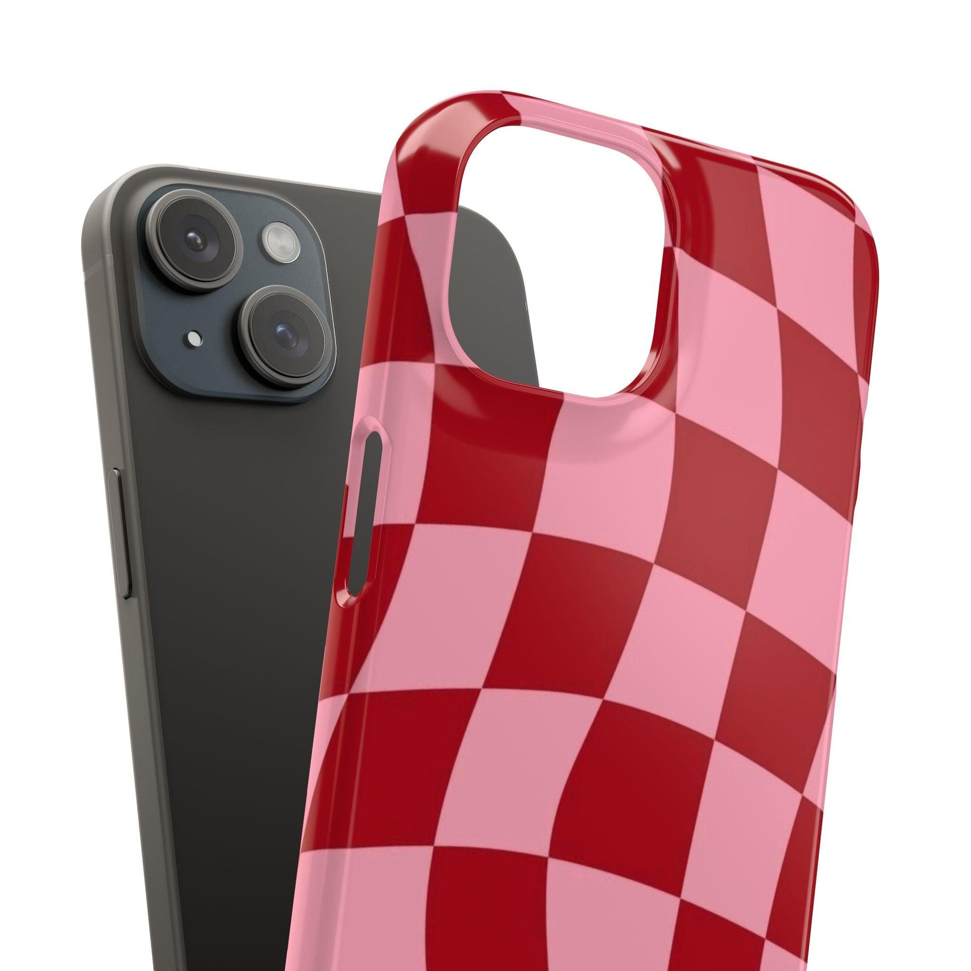 Twist & Check Red Snap iPhone Cases - SmartHomeGoodies