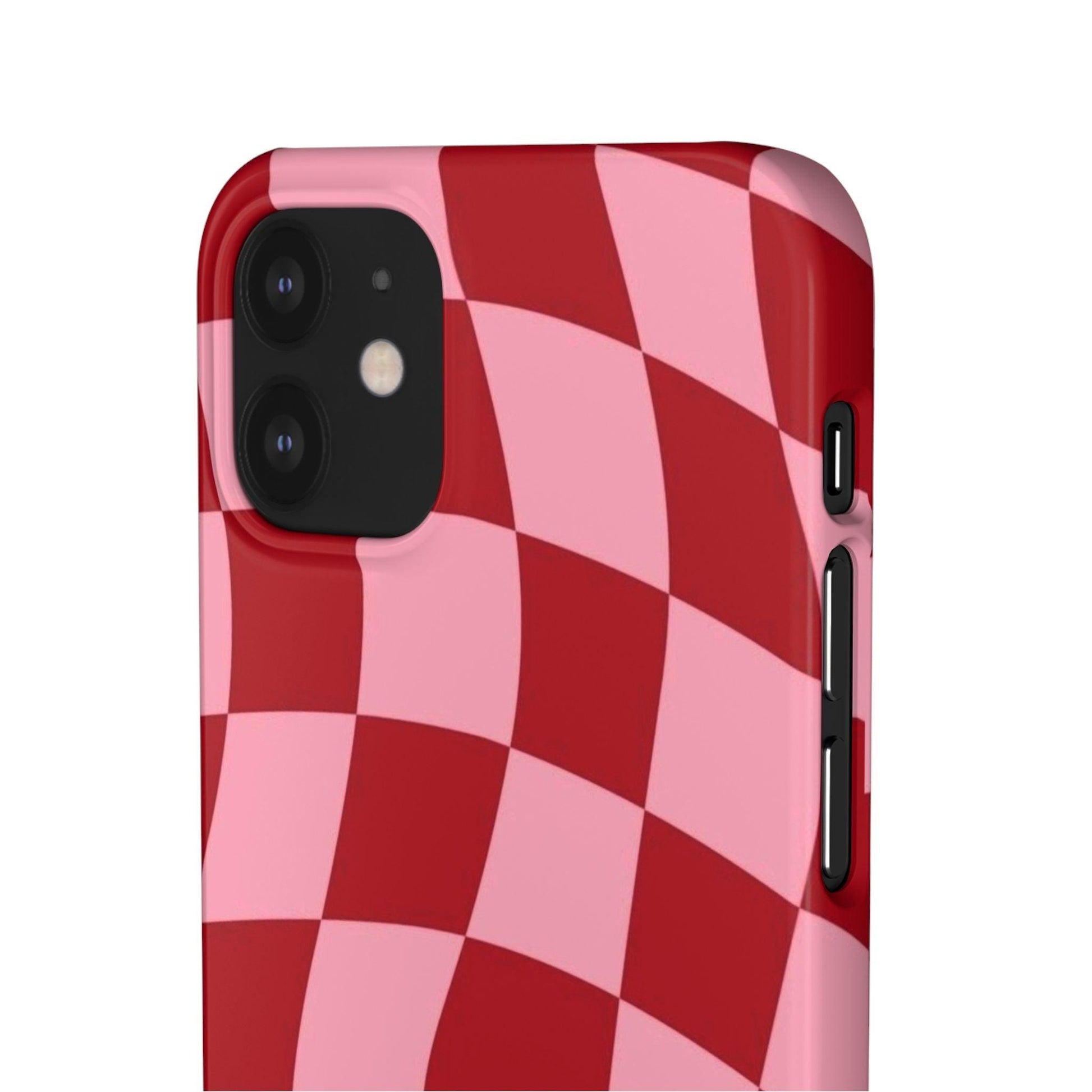 Twist & Check Red Snap iPhone Cases - SmartHomeGoodies