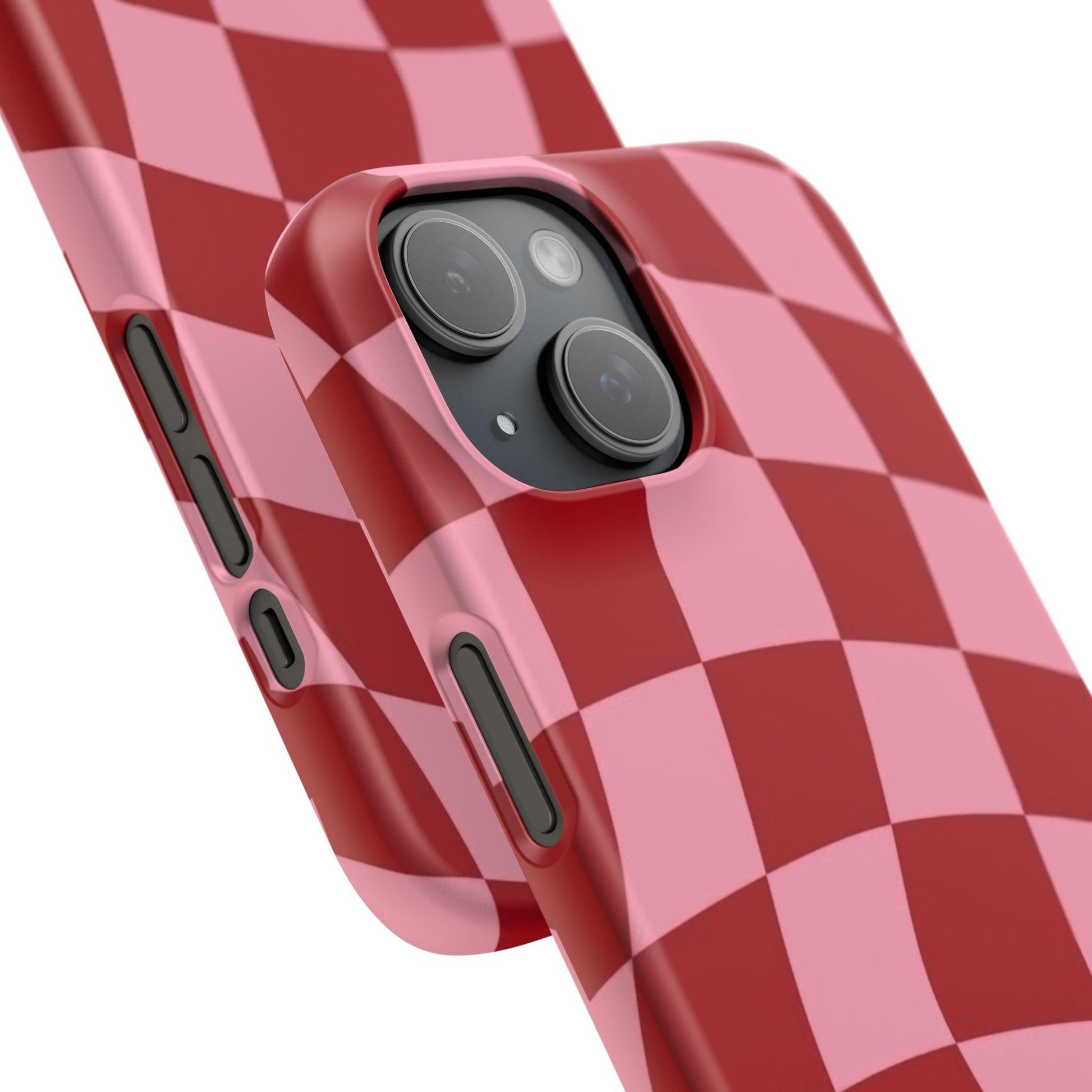 Twist & Check Red Snap iPhone Cases - SmartHomeGoodies
