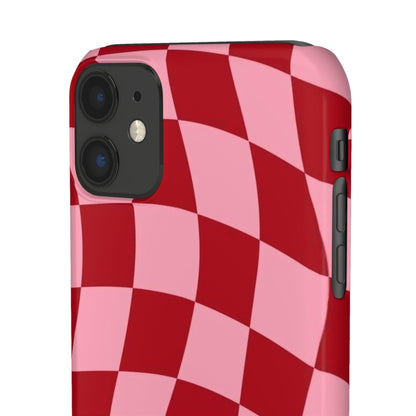 Twist & Check Red Snap iPhone Cases - SmartHomeGoodies