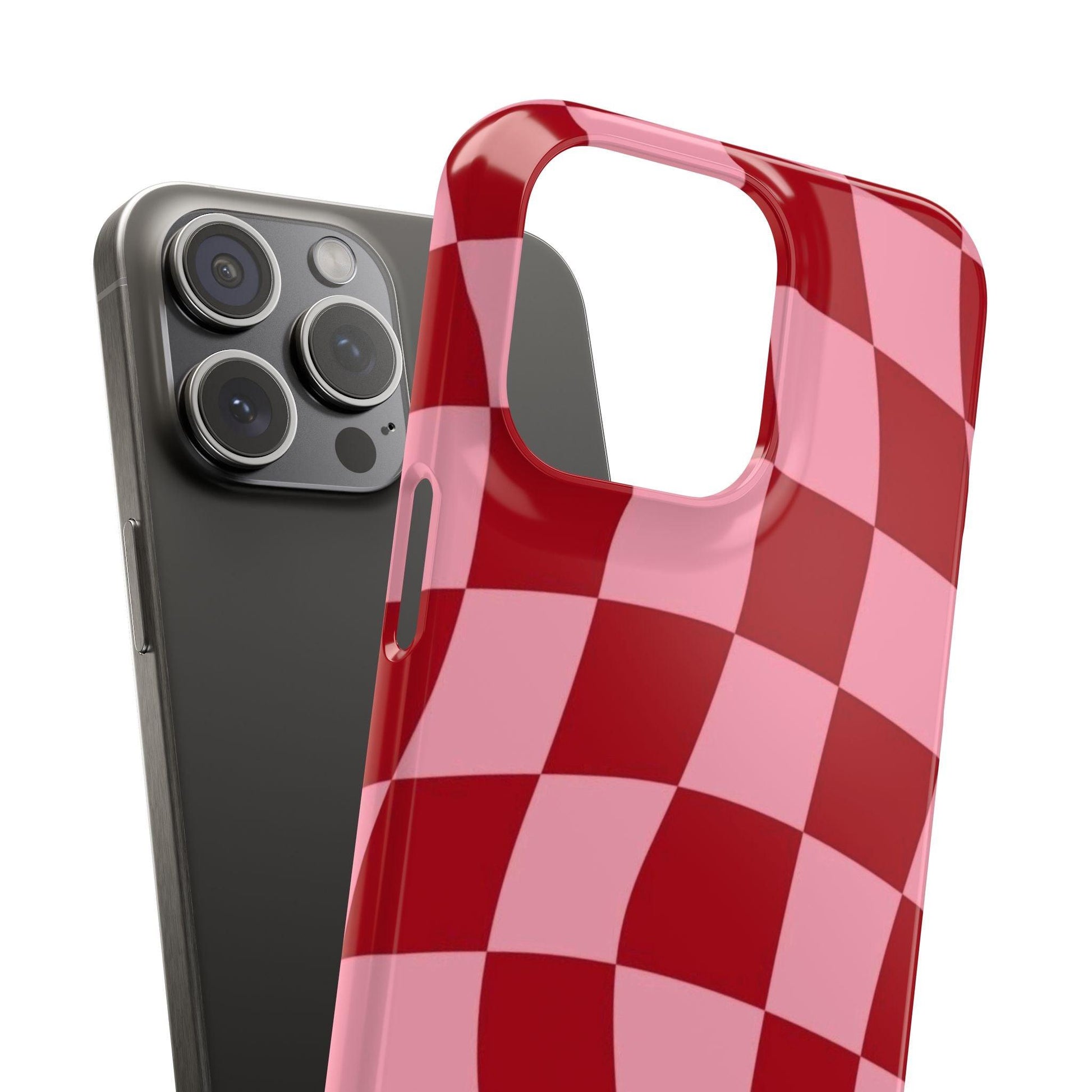 Twist & Check Red Snap iPhone Cases - SmartHomeGoodies