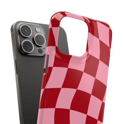 Twist & Check Red Snap iPhone Cases - SmartHomeGoodies