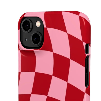 Twist & Check Red Snap iPhone Cases - SmartHomeGoodies