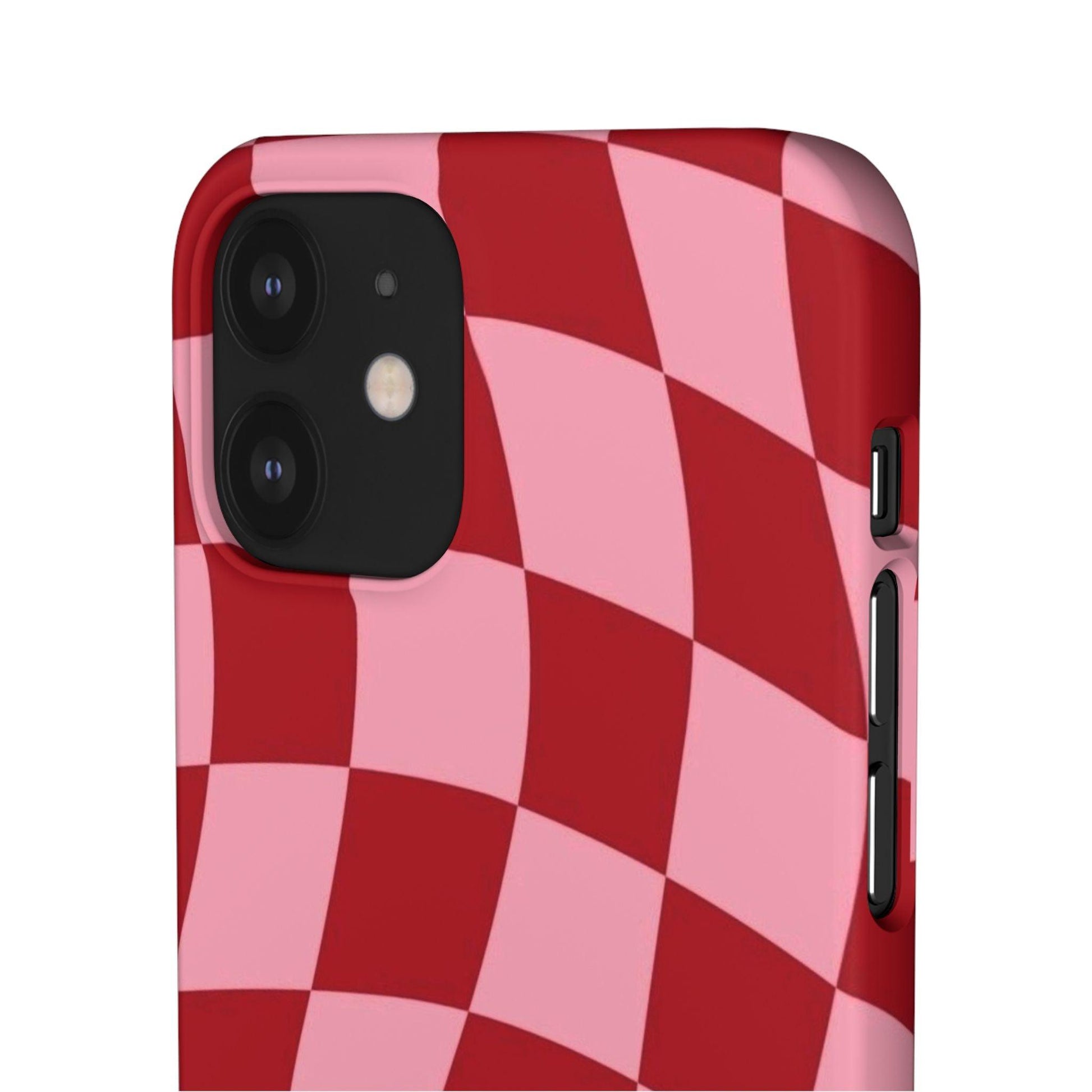 Twist & Check Red Snap iPhone Cases - SmartHomeGoodies