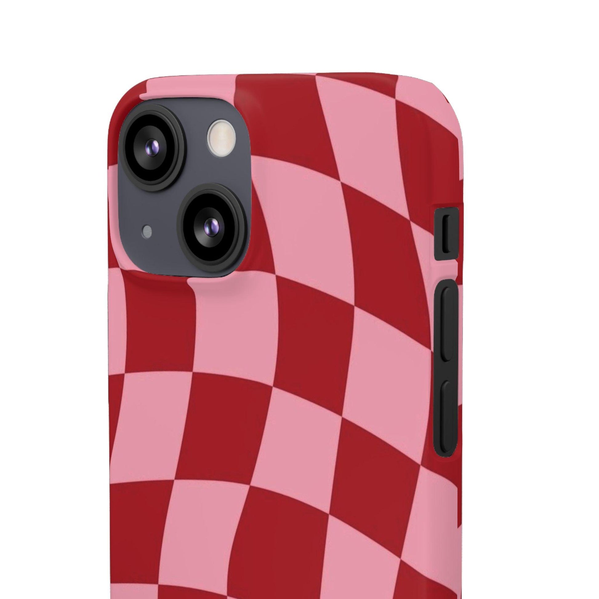 Twist & Check Red Snap iPhone Cases - SmartHomeGoodies