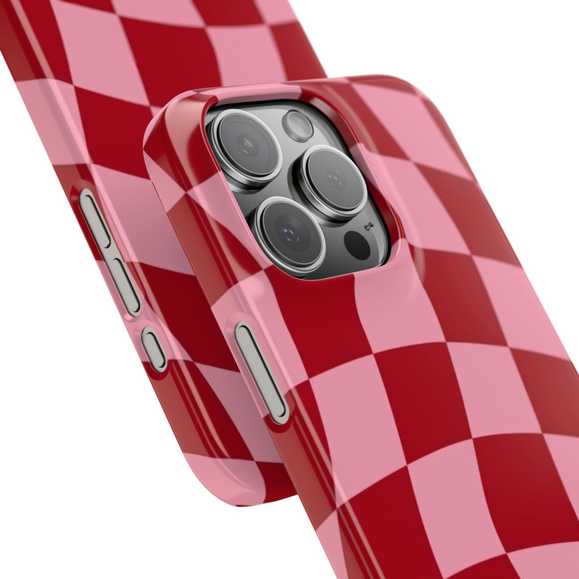 Twist & Check Red Snap iPhone Cases - SmartHomeGoodies