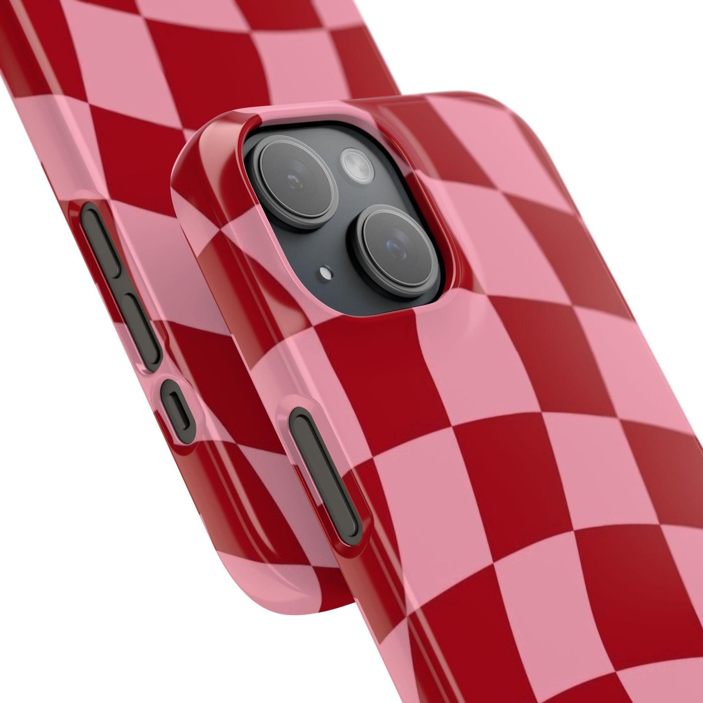 Twist & Check Red Snap iPhone Cases - SmartHomeGoodies