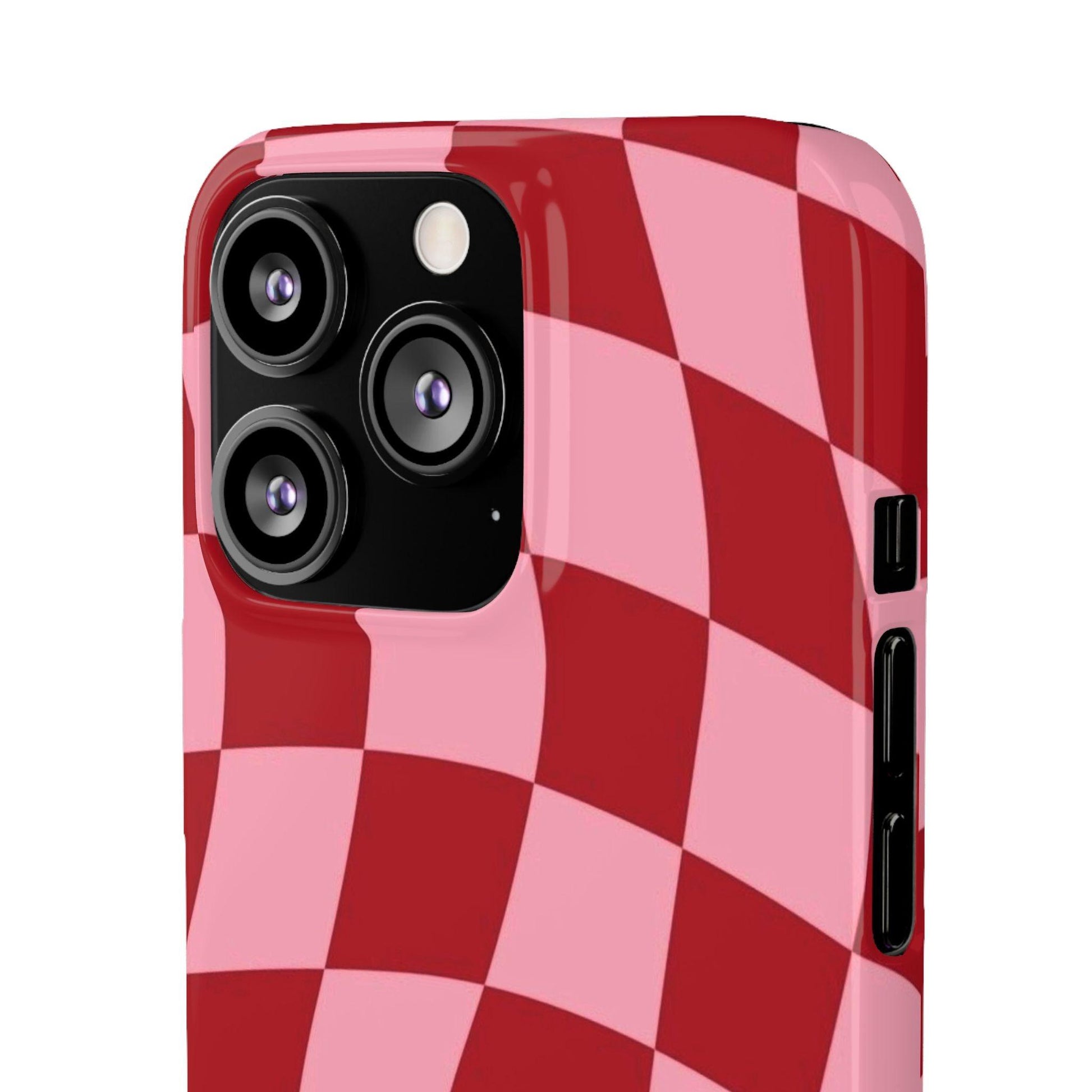 Twist & Check Red Snap iPhone Cases - SmartHomeGoodies