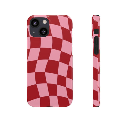 Twist & Check Red Snap iPhone Cases - SmartHomeGoodies