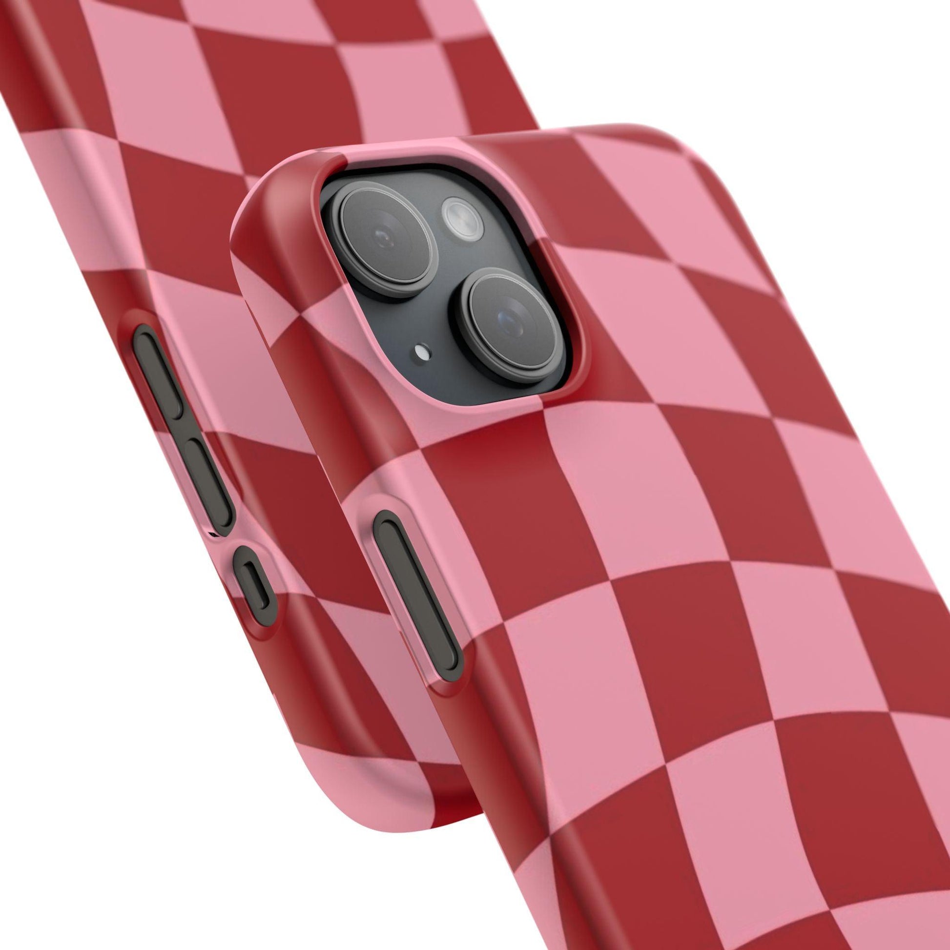 Twist & Check Red Snap iPhone Cases - SmartHomeGoodies