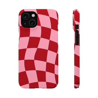 Twist & Check Red Snap iPhone Cases - SmartHomeGoodies