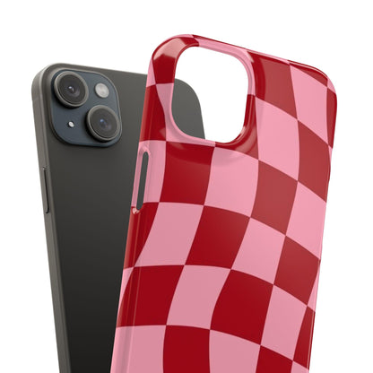 Twist & Check Red Snap iPhone Cases - SmartHomeGoodies