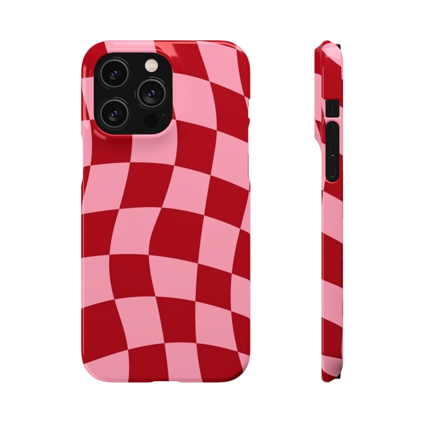 Twist & Check Red Snap iPhone Cases - SmartHomeGoodies