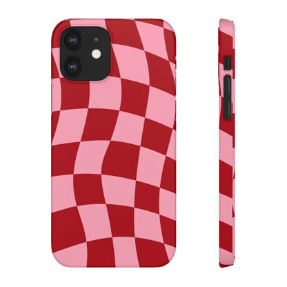 Twist & Check Red Snap iPhone Cases - SmartHomeGoodies