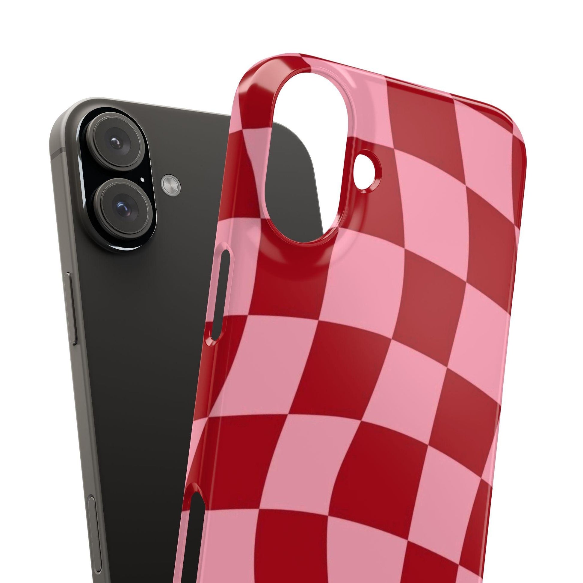 Twist & Check Red Snap iPhone Cases - SmartHomeGoodies