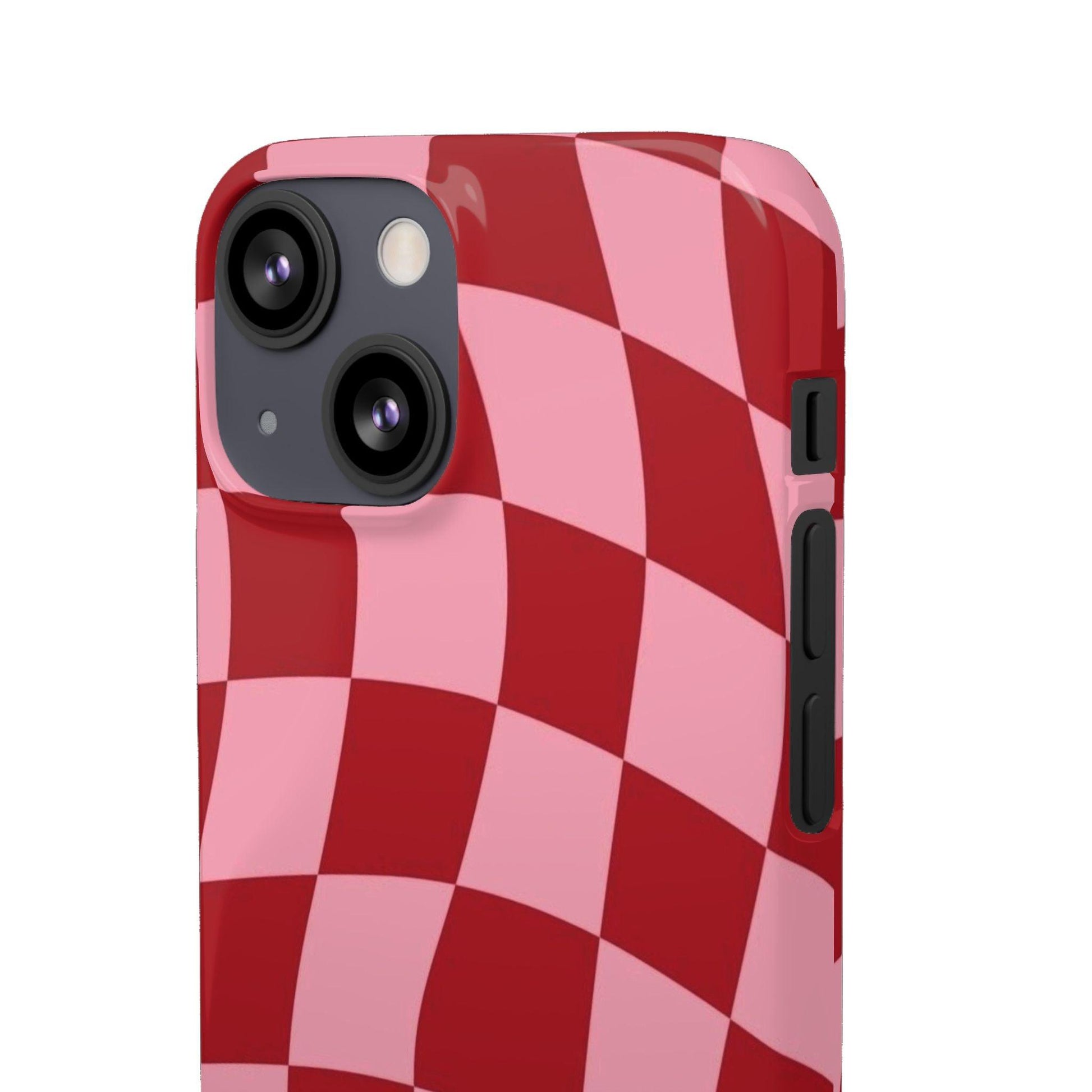 Twist & Check Red Snap iPhone Cases - SmartHomeGoodies
