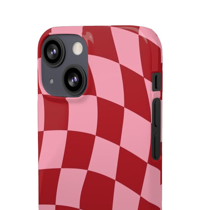 Twist & Check Red Snap iPhone Cases - SmartHomeGoodies
