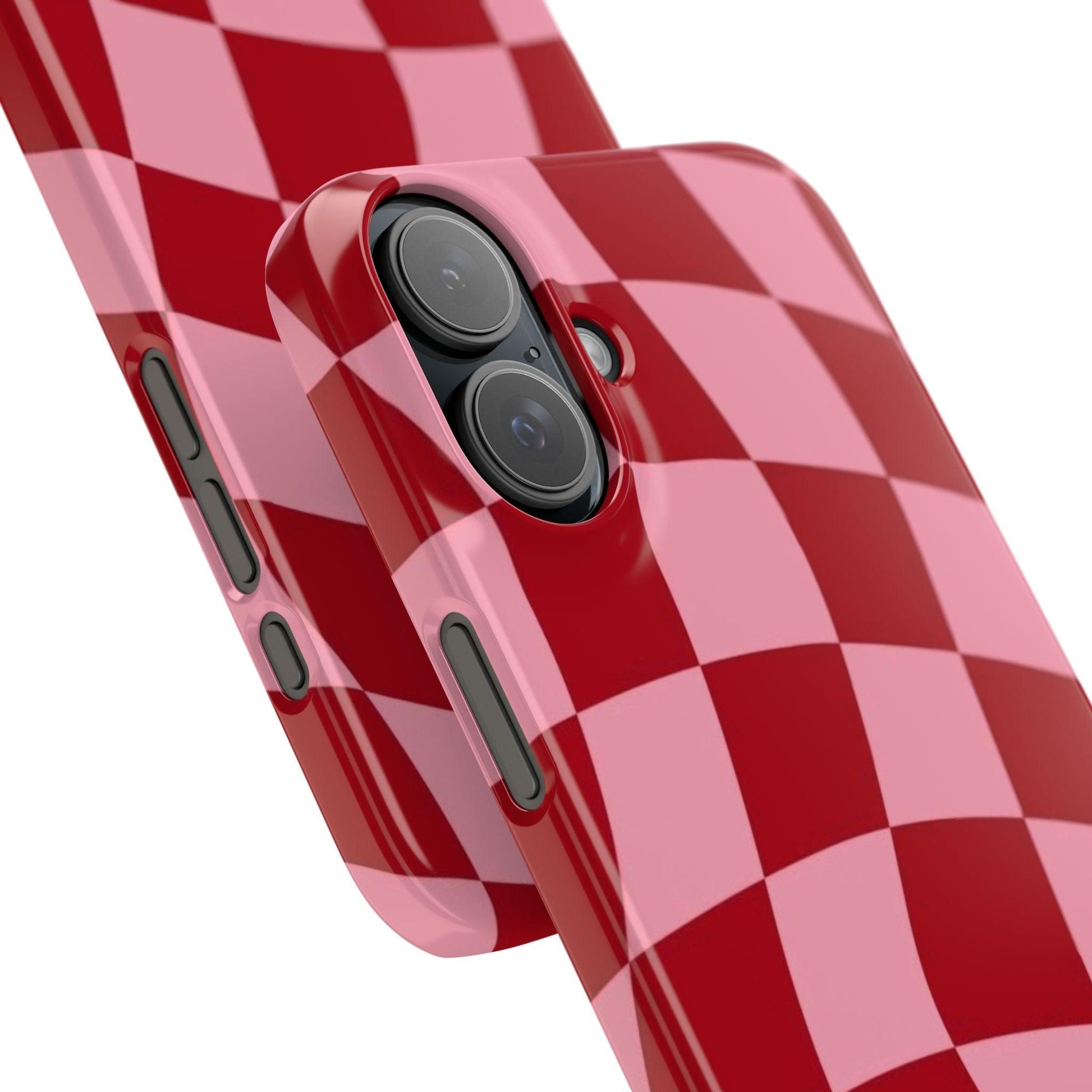 Twist & Check Red Snap iPhone Cases - SmartHomeGoodies