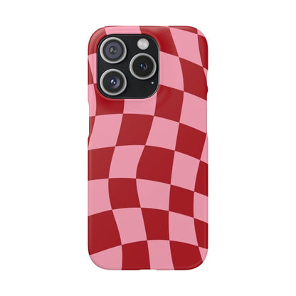 Twist & Check Red Snap iPhone Cases - SmartHomeGoodies