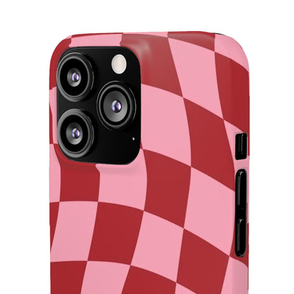 Twist & Check Red Snap iPhone Cases - SmartHomeGoodies