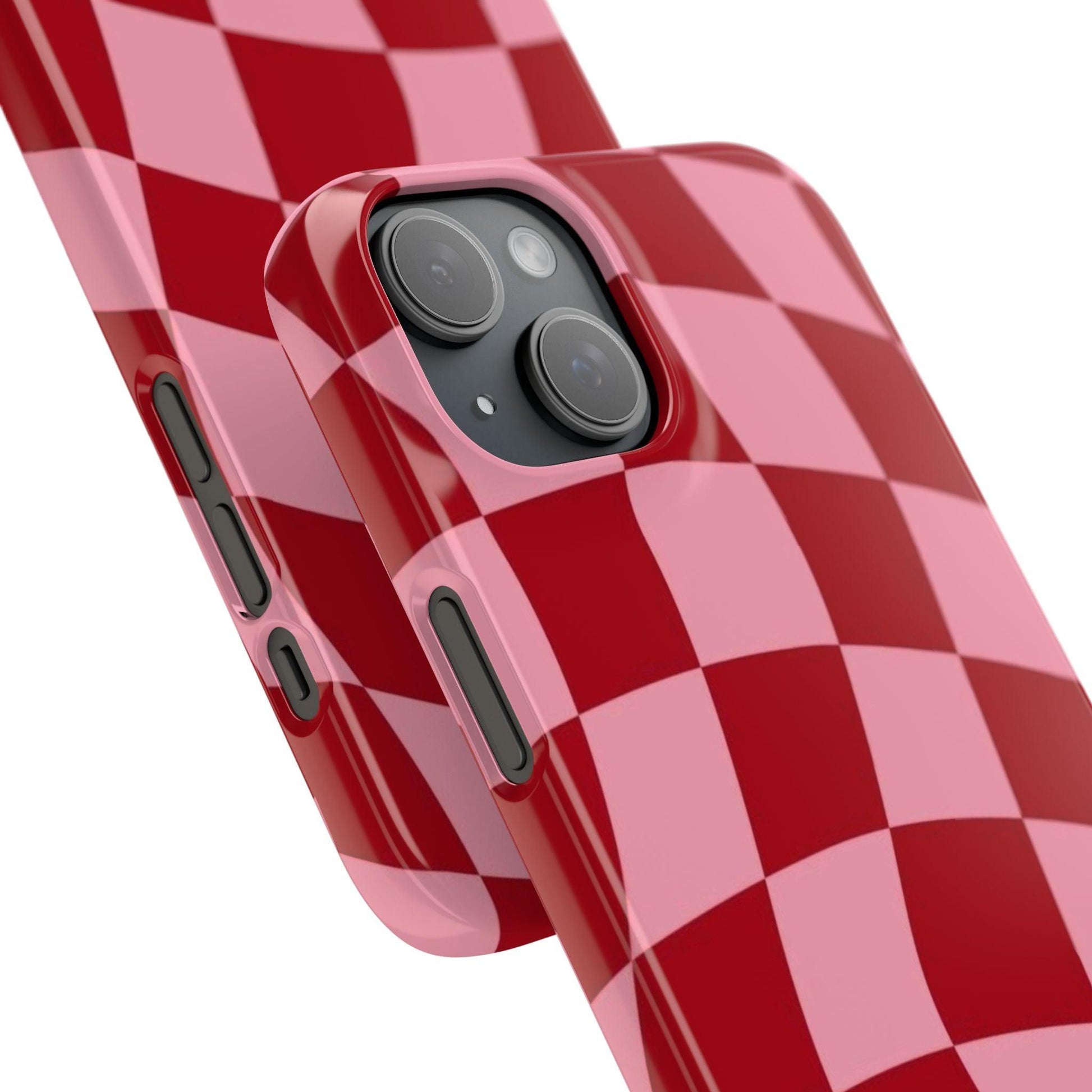 Twist & Check Red Snap iPhone Cases - SmartHomeGoodies