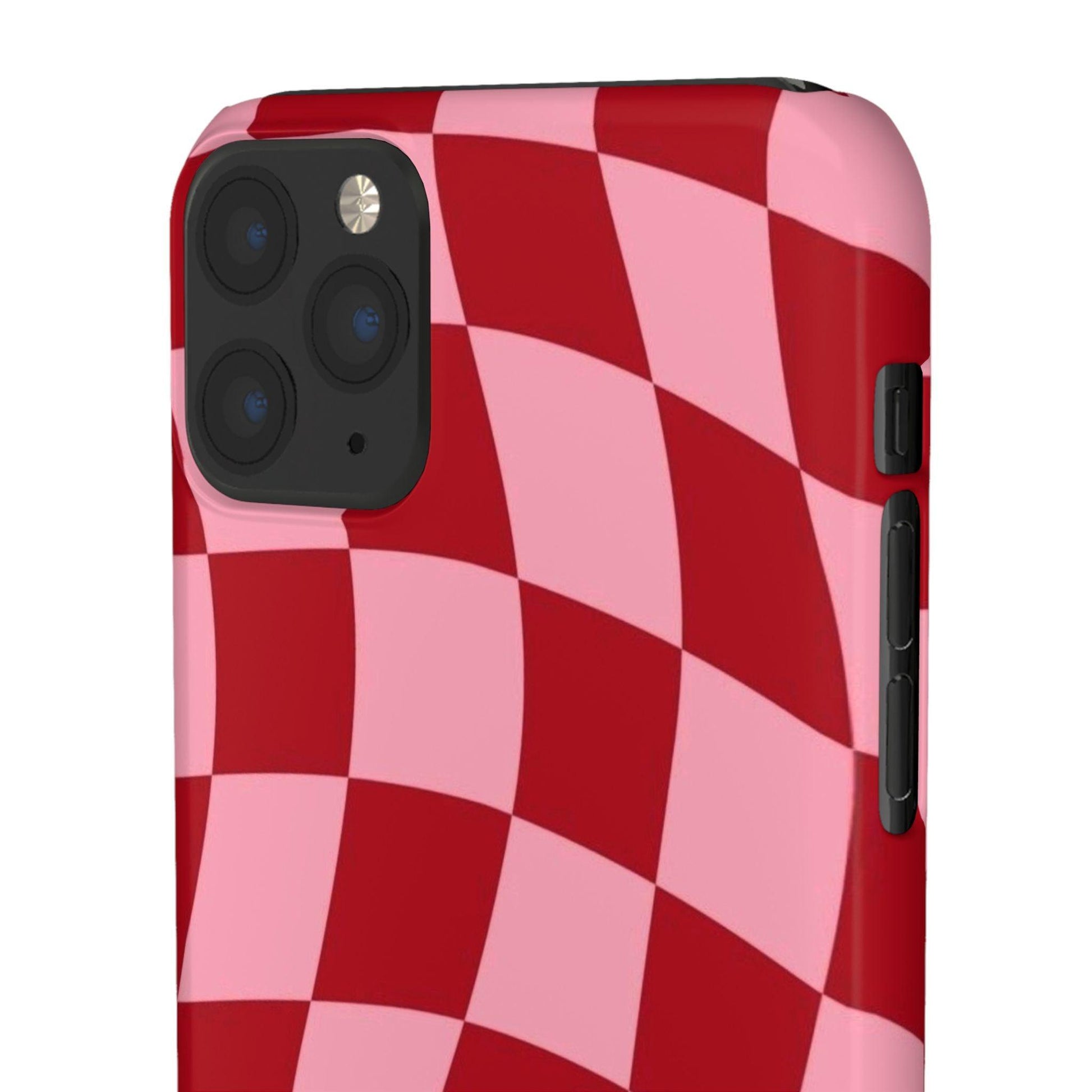 Twist & Check Red Snap iPhone Cases - SmartHomeGoodies