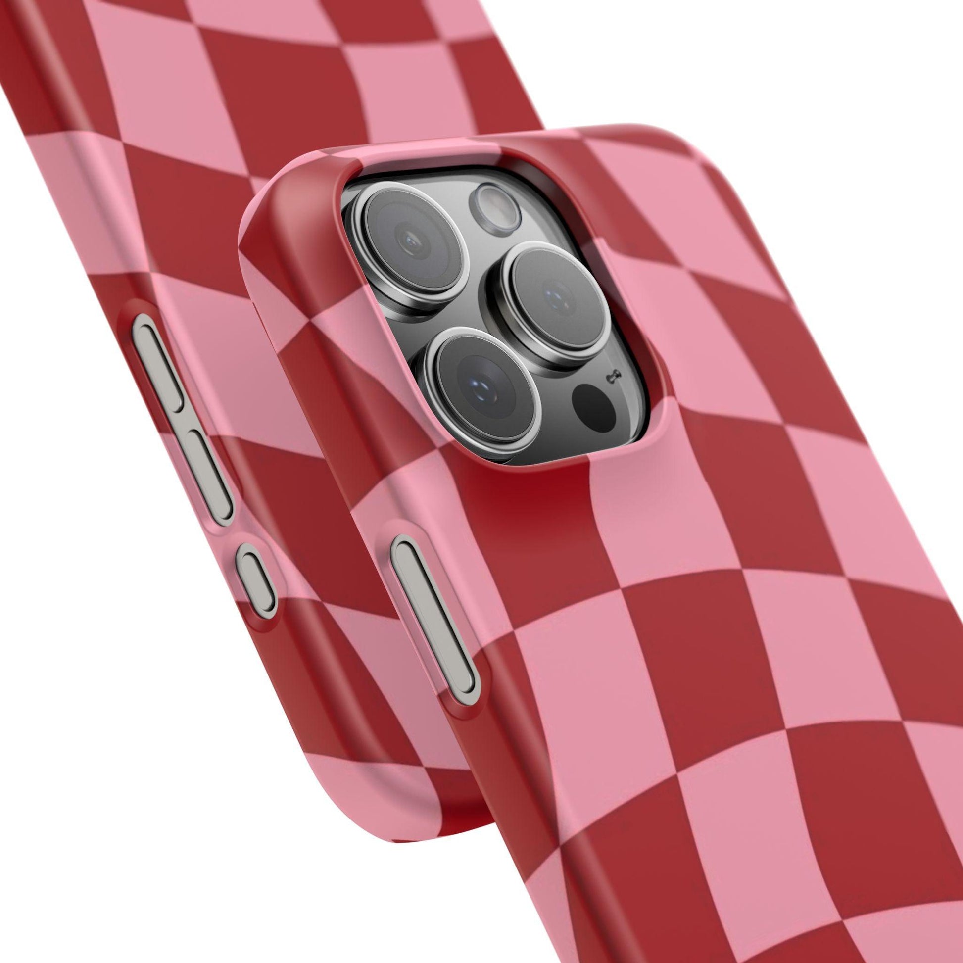 Twist & Check Red Snap iPhone Cases - SmartHomeGoodies