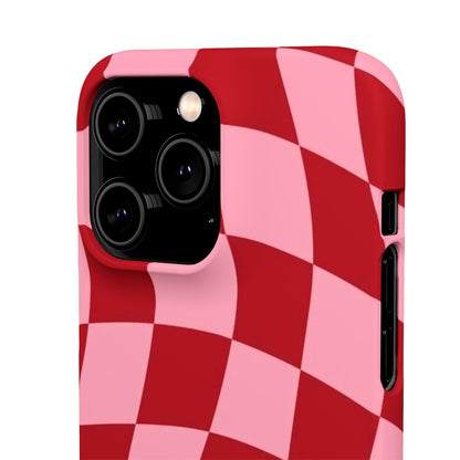 Twist & Check Red Snap iPhone Cases - SmartHomeGoodies