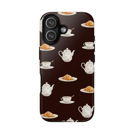 Un café et un croissant Phone Case - SmartHomeGoodies