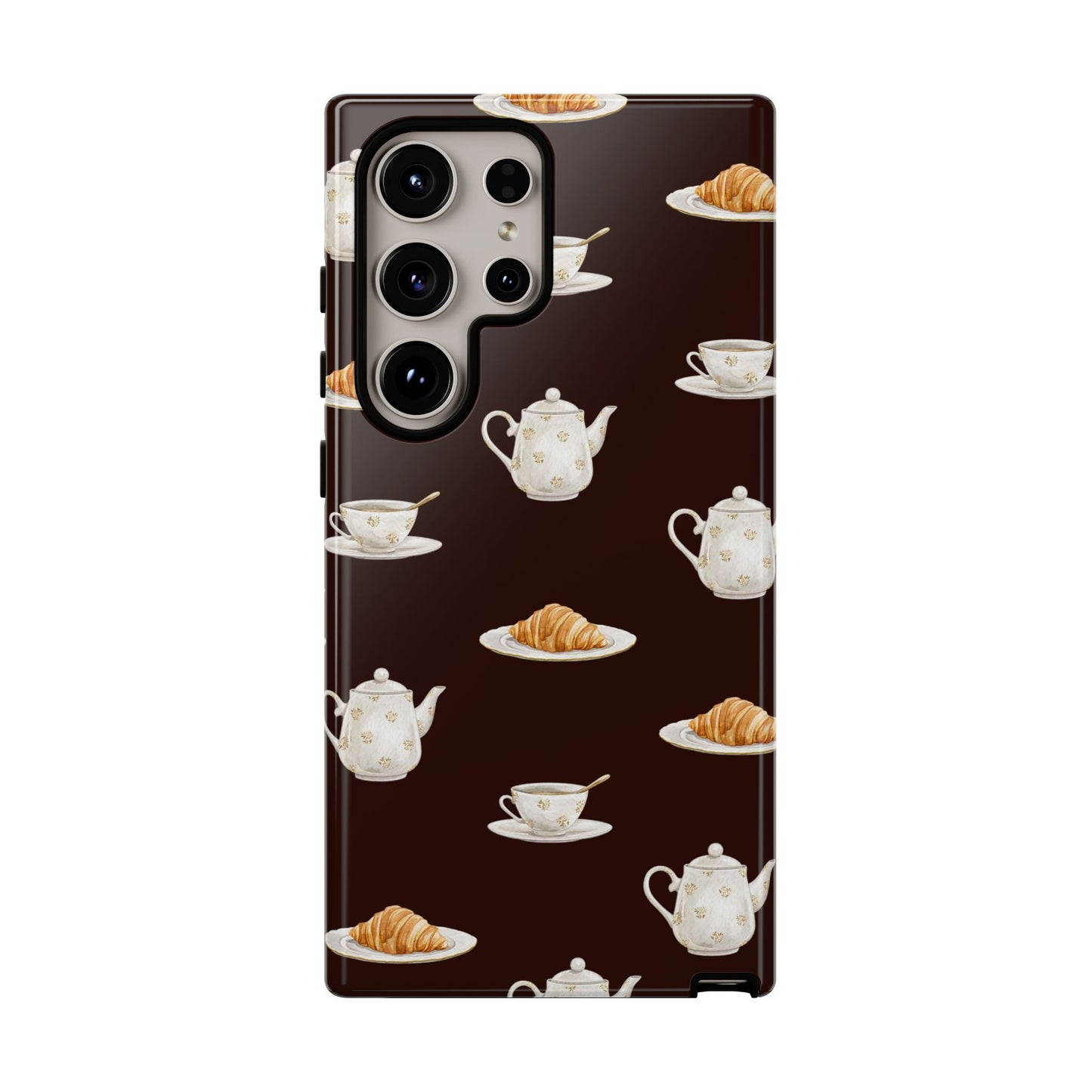 Un café et un croissant Phone Case - SmartHomeGoodies