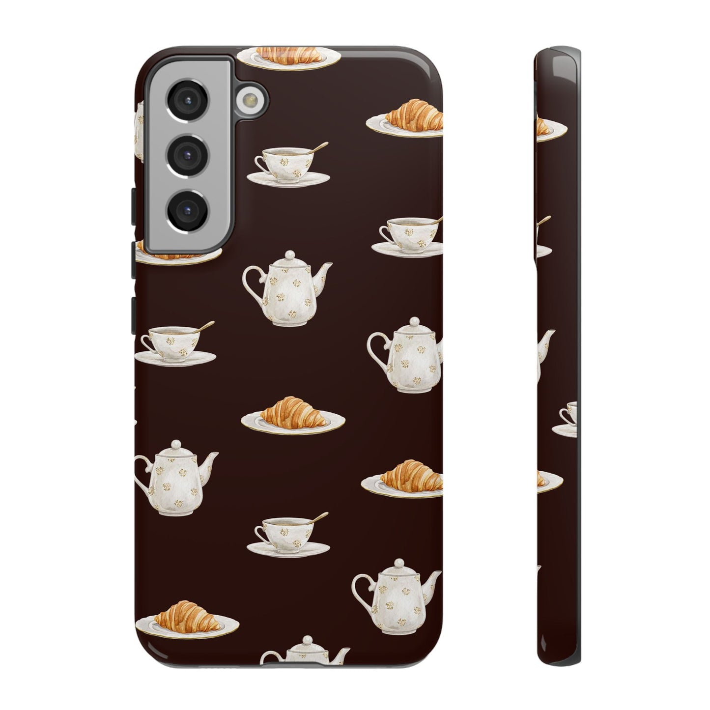 Un café et un croissant Phone Case - SmartHomeGoodies