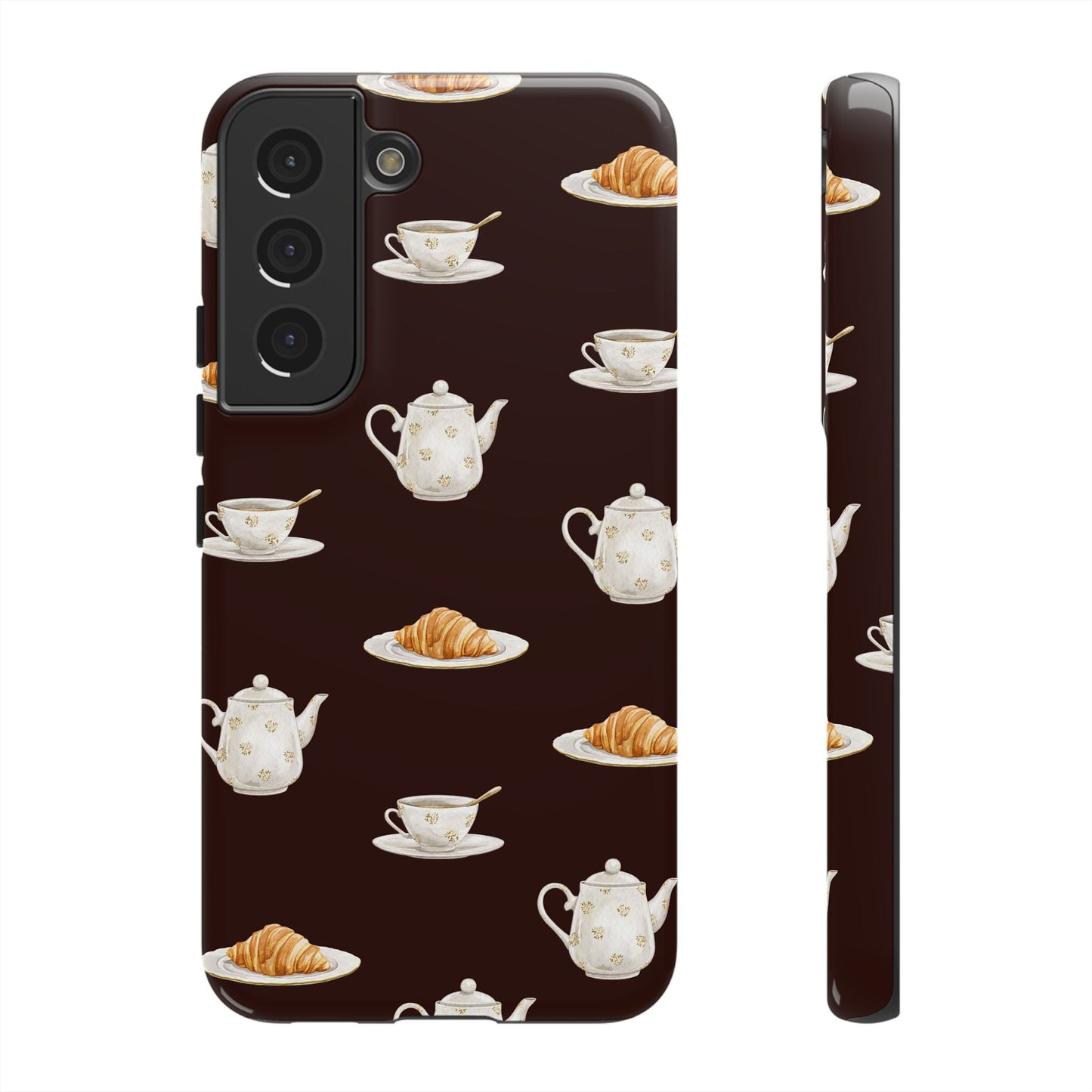 Un café et un croissant Phone Case - SmartHomeGoodies