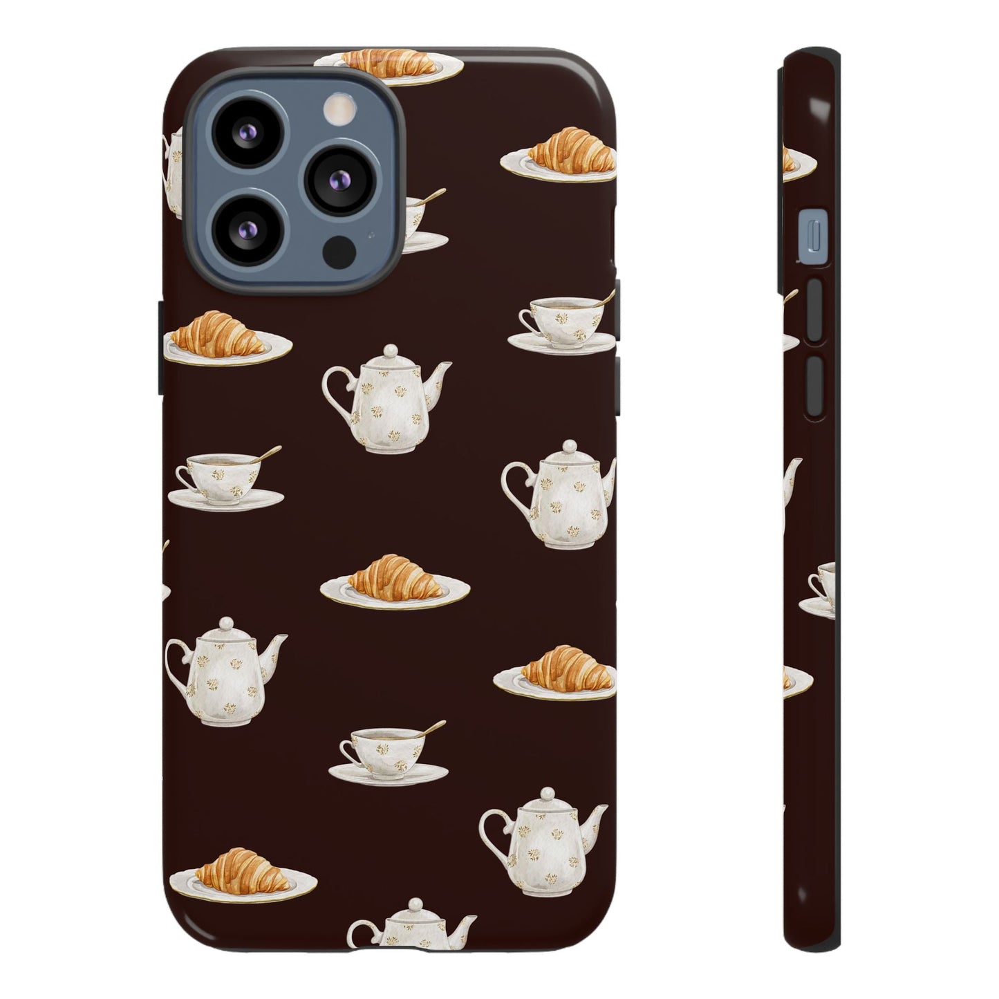 Un café et un croissant Phone Case - SmartHomeGoodies