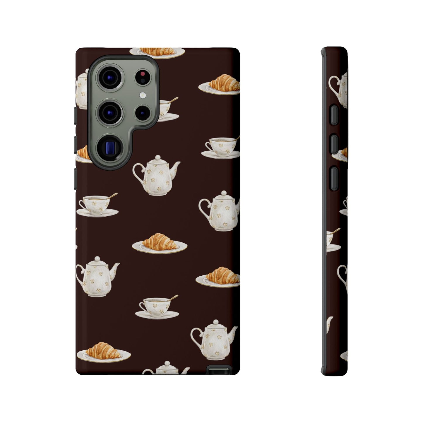 Un café et un croissant Phone Case - SmartHomeGoodies