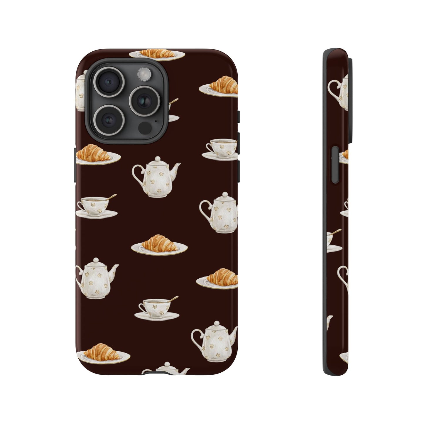 Un café et un croissant Phone Case - SmartHomeGoodies