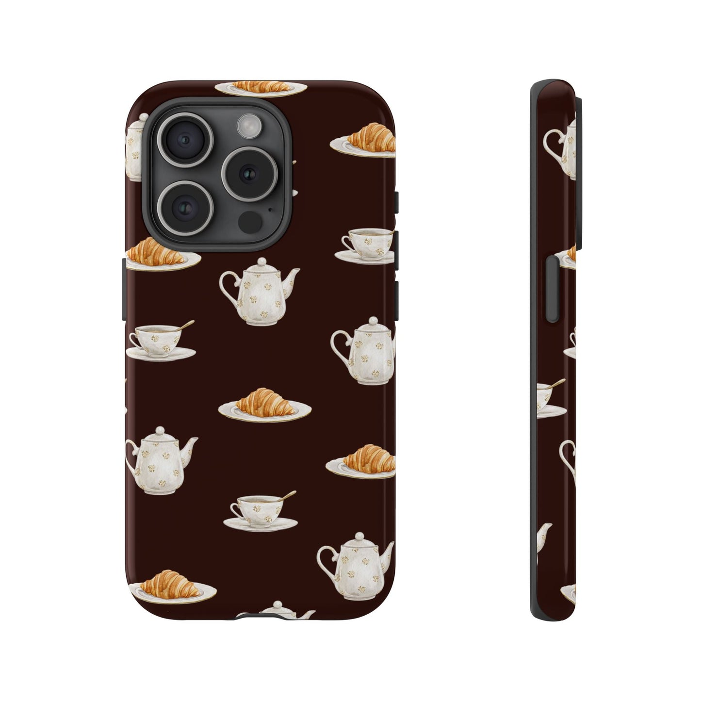 Un café et un croissant Phone Case - SmartHomeGoodies