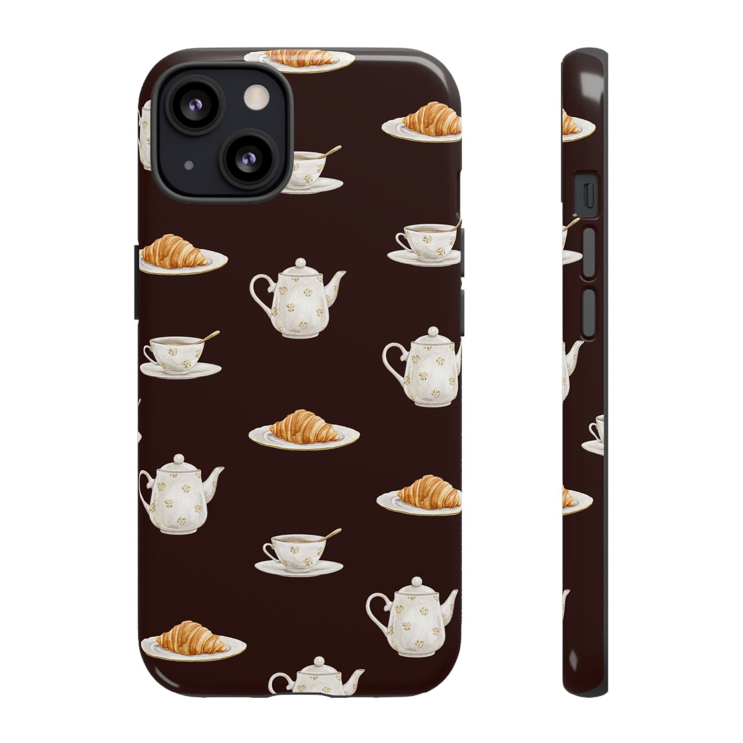 Un café et un croissant Phone Case - SmartHomeGoodies