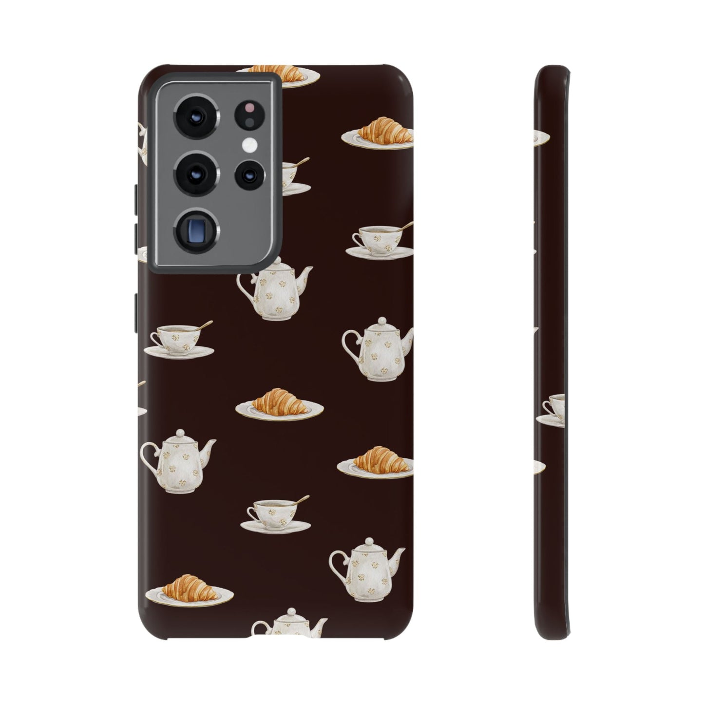 Un café et un croissant Phone Case - SmartHomeGoodies
