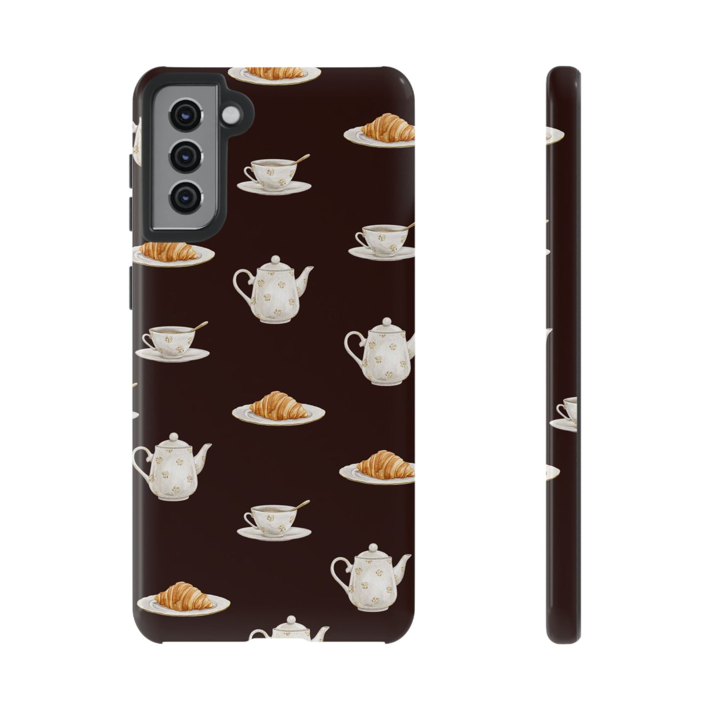 Un café et un croissant Phone Case - SmartHomeGoodies