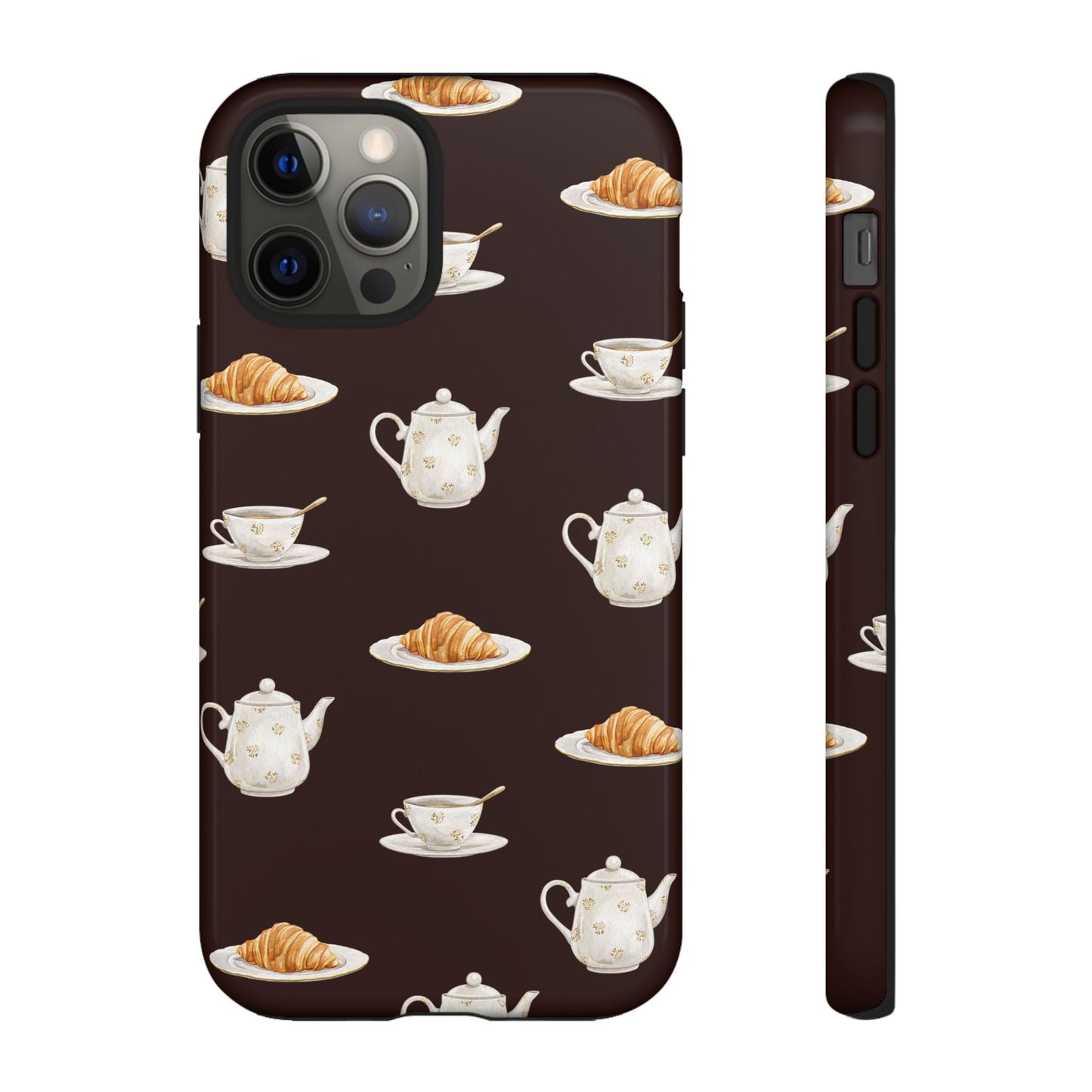 Un café et un croissant Phone Case - SmartHomeGoodies