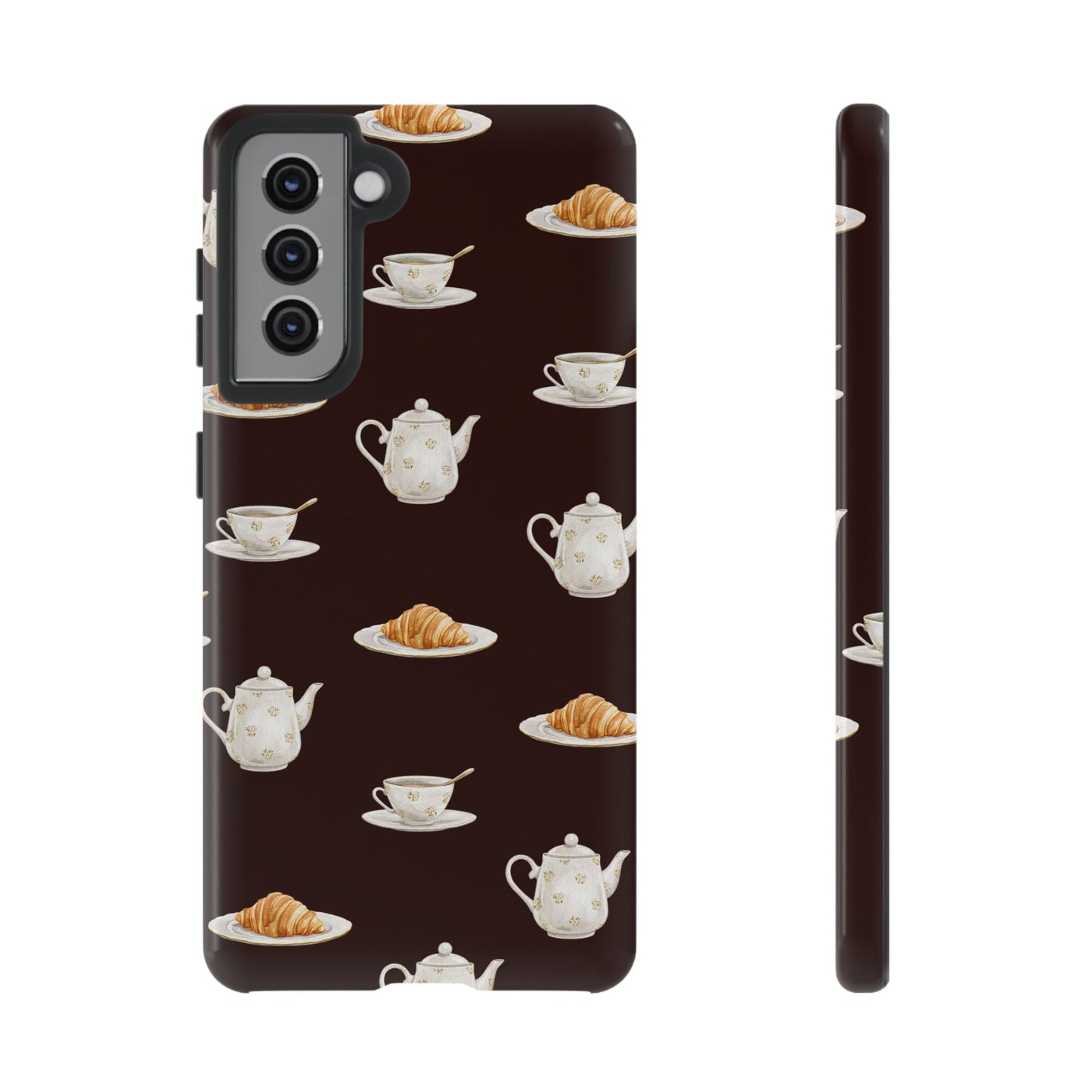 Un café et un croissant Phone Case - SmartHomeGoodies