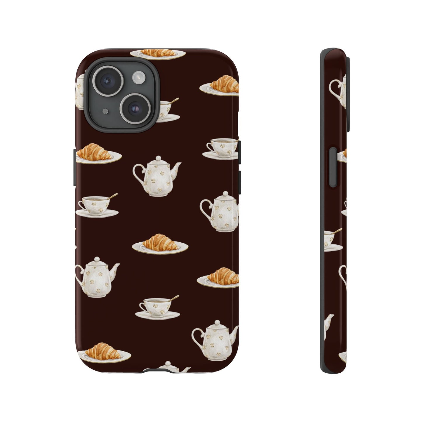 Un café et un croissant Phone Case - SmartHomeGoodies