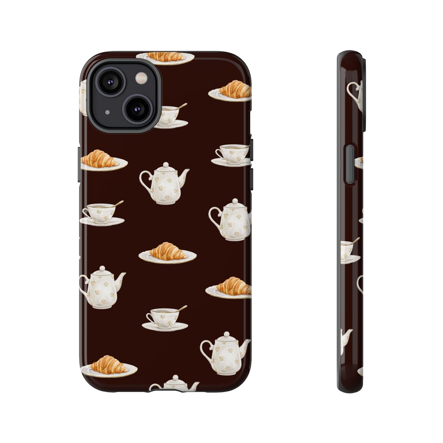 Un café et un croissant Phone Case - SmartHomeGoodies