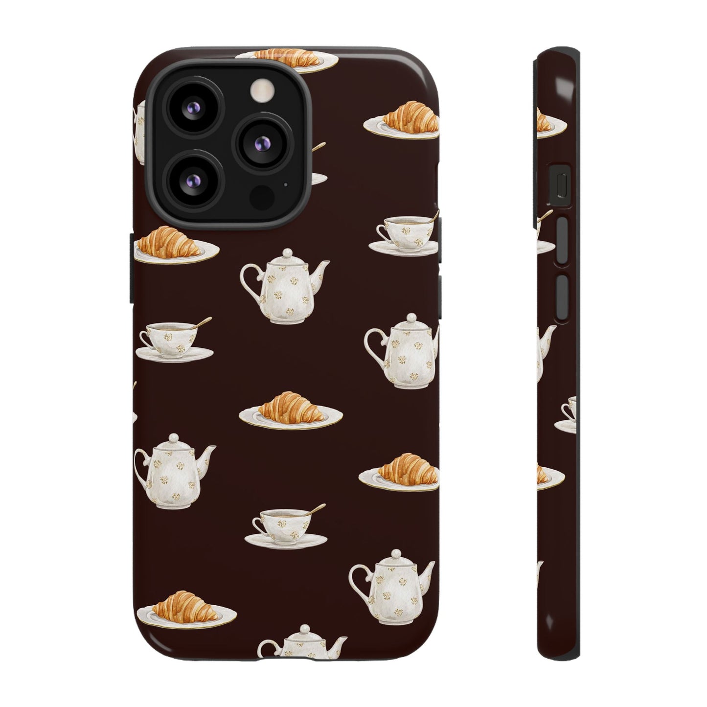 Un café et un croissant Phone Case - SmartHomeGoodies