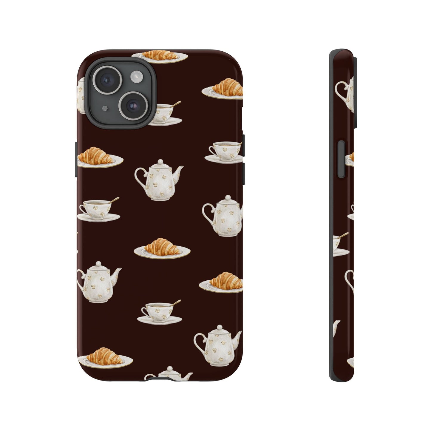 Un café et un croissant Phone Case - SmartHomeGoodies